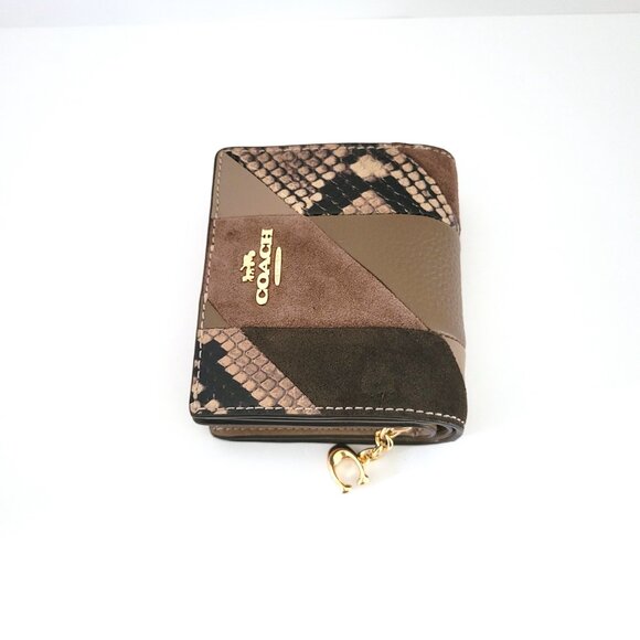Coach CCR27 Snap Wallet Patchwork Small Clutch Mushroom Multi Mixed Materials - Picture 4 of 7